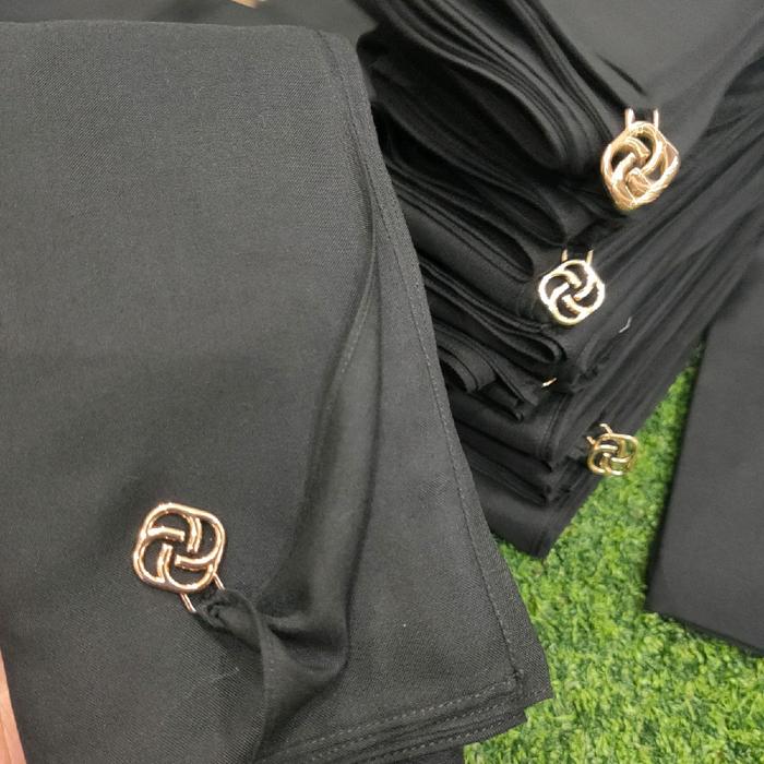 Deenay Hijab Polos Segi Empat Liza  Hitam Logo baru Kerudung deenay original Liza Black  jilbab deen