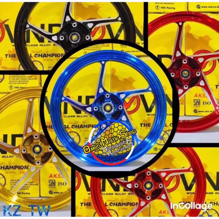 Velg VND AK 55 Vario 110 125 150 160 Stylo Cbs Beat Scoopy Genio VND AK55 Ring 14 Bahan CNC Warna Be