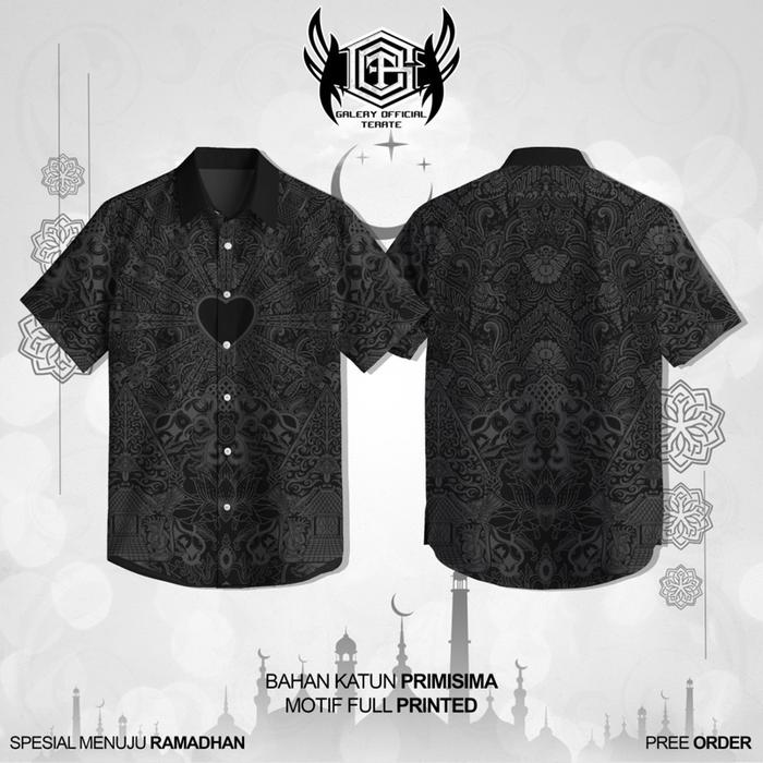 Baju Batik Psht sh terate Pria Motif Full Printed Bahan Katun Primisima Spesial Menuju Ramadhan Pre 