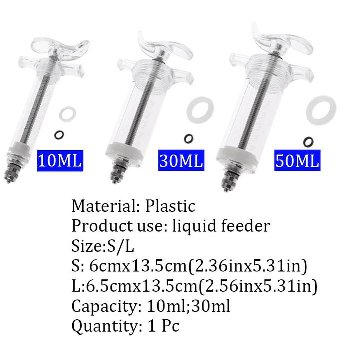 10 ML Alat Suntik Spuit Syringe Suntikan Tabung Mika Sapi Babi Kambing Kuda Anjing Dll Alat Ternak