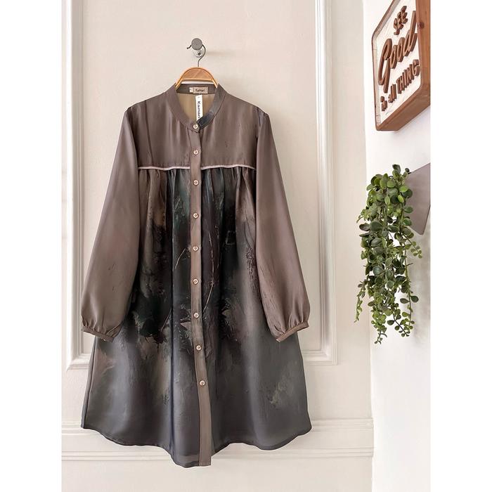 Original Brand Kamari Tunik Kemeja Motif Terbaru Elegan dan Mewah Buat Lebaran Katun Julia Silk Prem