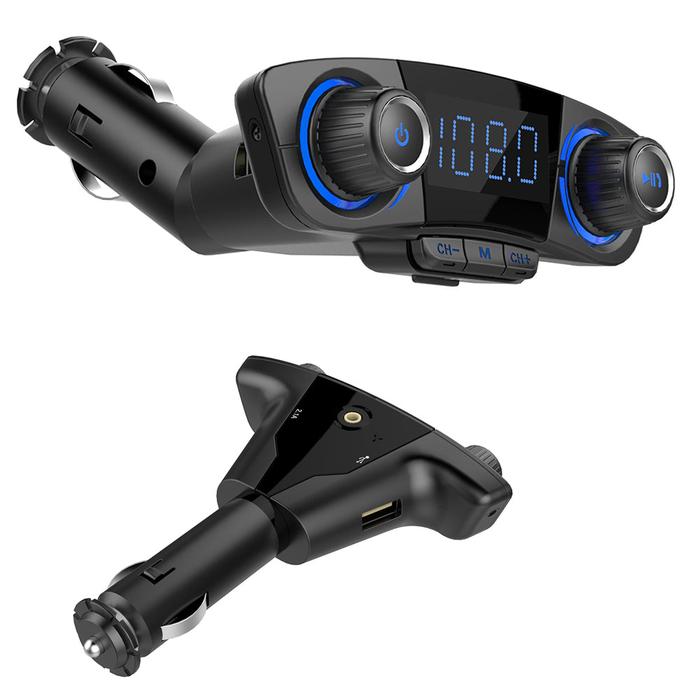 Bluetooth Car Kit Wireless FM Transmitter Handsfree Audio Receive MP3