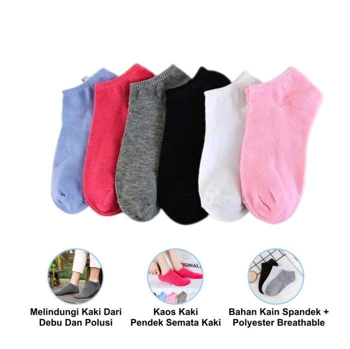 i2 - KOS KAKI POLOS PENDEK SEMATA KAKI / KAOS KAKI WANITA / KAOS KAKI OLAHRAGA