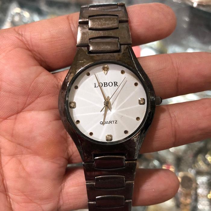 Jam tangan pria quartz Lobor stenlis steel klasik Watches