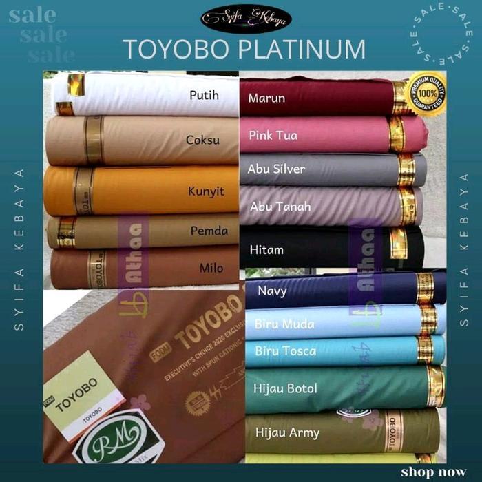 Toyobo Platinum - Bahan/Kain Katun Meteran Toyobo Fodu Premium - Broken White