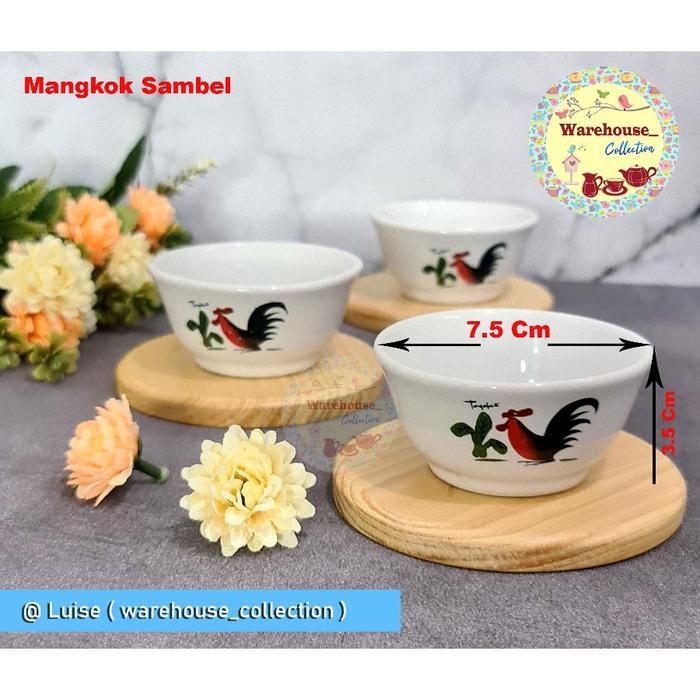 Mangkok Kecil Cap Ayam Jago TOYOKI / Mangkuk mini jadul / Mangkok sambel jago toyoki mangkok souveni