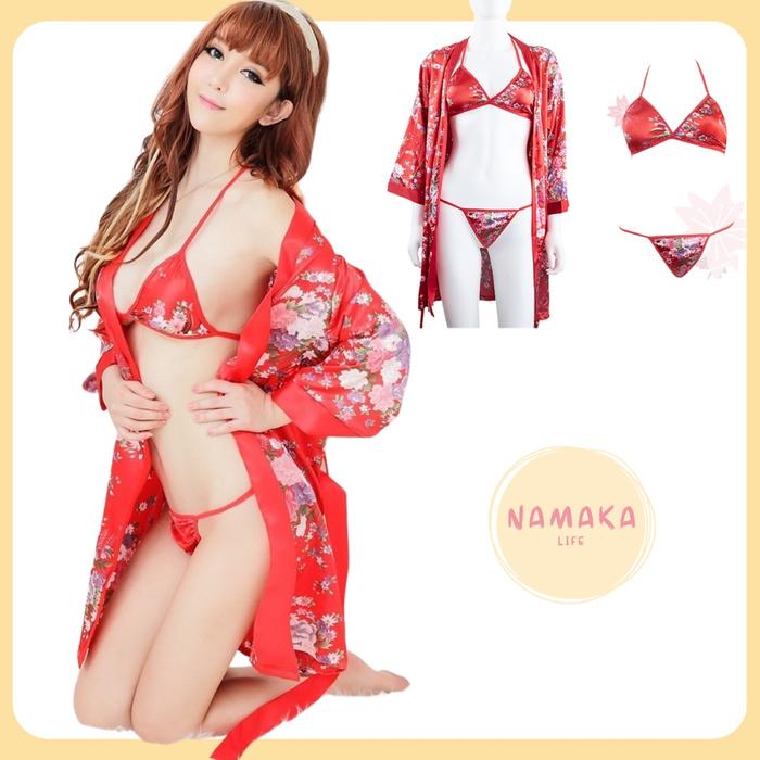 [NL] LINGERIE DRESS KIMONO 1 SET SE BAJU TIDUR CHINESE JAPANESE STYLE ORIENTAL SEXY CEWE CEWEK SEKSI