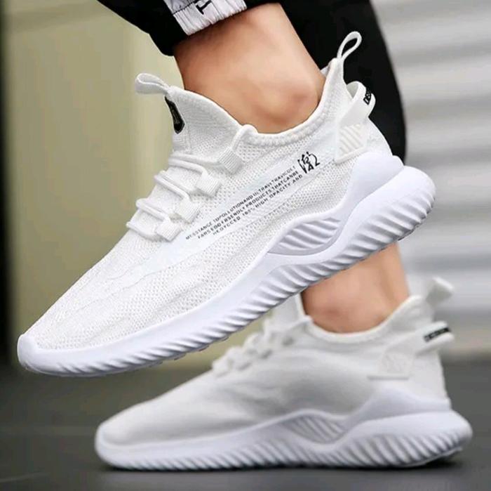 JLV MP12 SEPATU SNEAKER PRIA MURAH Casual Sport Shoes Putih Black Karet ringan walking shoes