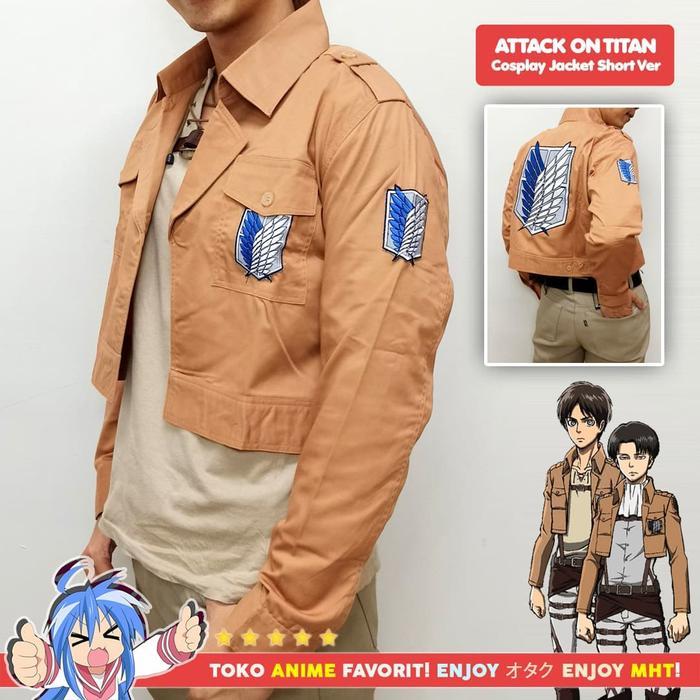 Jaket Attack On Titan Shingeki No Kyojin Scouting Legion Short Cosplay Pasti Ori