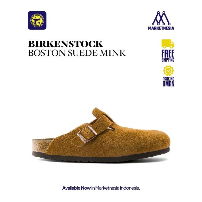 Sandal Birkenstock Boston Mink Original Shoes Pria