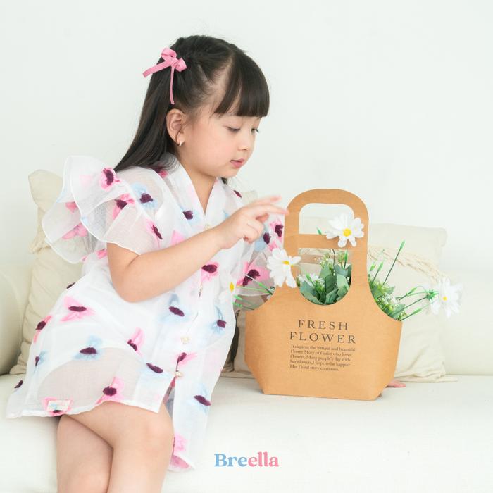 BREELLA - Aurelia Butterfly Rubiah Outer - Material Premium Rubiah - Outer Anak Perempuan