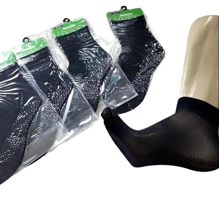 kaos kaki stoking wanita sheleg dan stoking boxer anti slip khusus warna hitam Stocking Transparan L