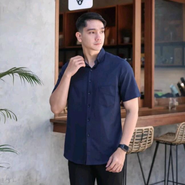 Kemeja zoeymfg unsex 【m】40-55kg Fashion chinese man waffle shirt style korean  s【30-40kg】 Modest S n
