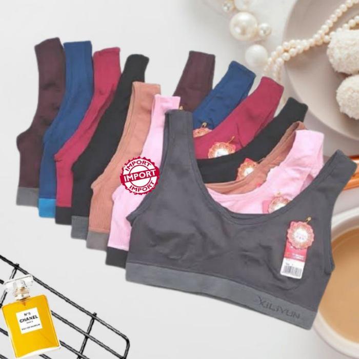 Grosir 1 lusin ( 12 Pieces ) Miniset bra katun rajut untuk Remaja Xissmei Piaoli