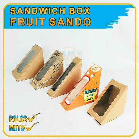 Mika Sandwich Segitiga / Mika Sanwich Buah / Sandwich Box Fruit Sando / Kemasan Sandwich Segitiga /