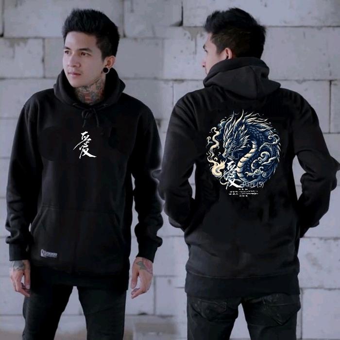 sweater hoodie KNZIO 5 Design terbaru naga ready jumbo ukuran besar hudi hodie
