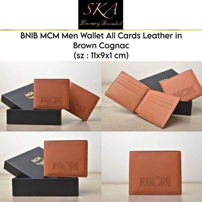 MCM Men Wallet All Cards Leather in Brown Cognac