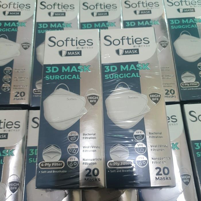 Masker Softies Kf94 Surgical 4ply isi 20 Softies 3D Mask Murah PROMO
