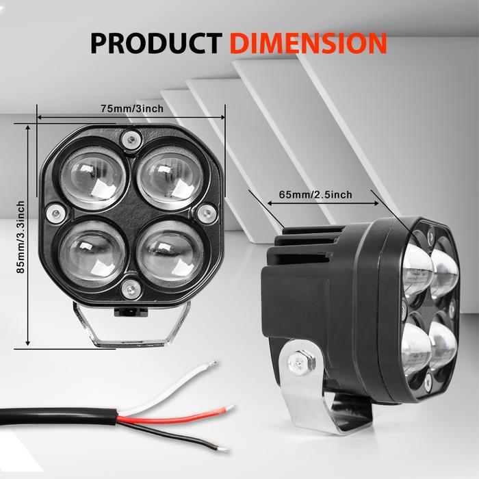 Ready Stok Lampu Tembak Sorot Laser Gun Led Vinyx D4 Pro Demon Devil Eye Mobil Motor Sorot 40Watt La