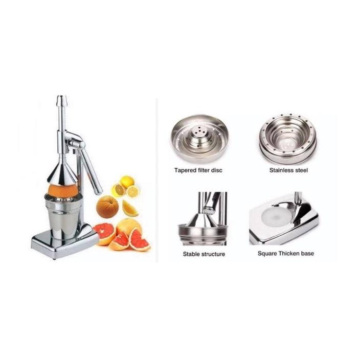 Mesin Alat Pemeras Jeruk Stainlees Juicer Perasan Jeruk Jus Alat Pemeras Jeruk Press Manual Silver P