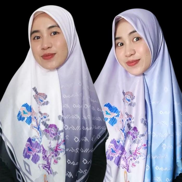 LaPaelori -Lagousi Hijab series Hijab Persegi, motif Etnik Lontara Lagosi Sulawesi Selatan Segiempat