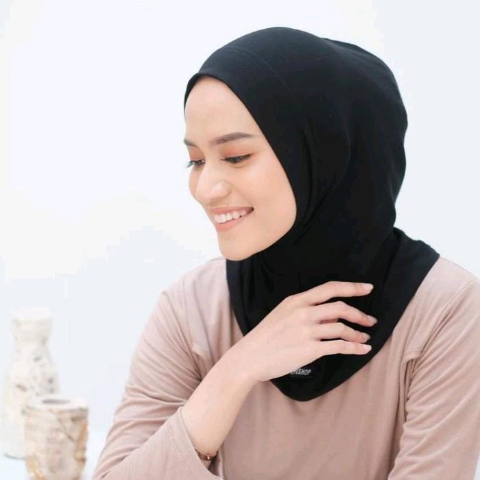 Ciput Ninja Malay Daleman Hijab Inner Non Resleting Kaos Bahan Spandex Jersey Kerudung Hitam Instan