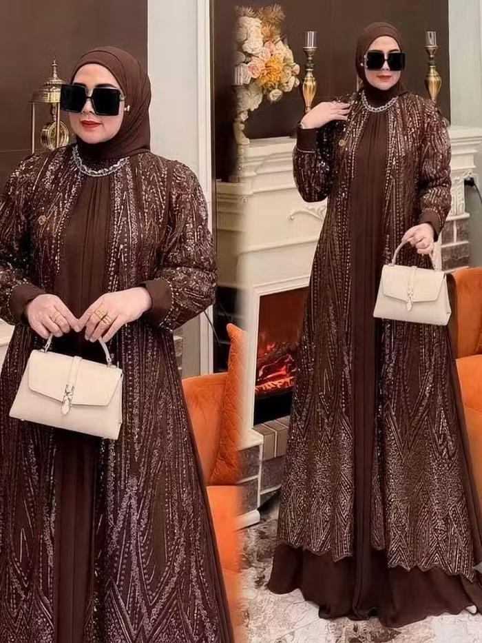 Gamis Brukat Terbaru 2026 Model Terbaru NAURA DRESS Gamis Pesta Mewah Elegan Baju Kondangan Wanita