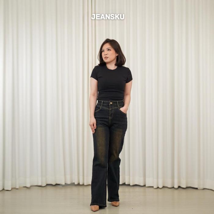 Ellarie Highwaist Straight Jeans - SJ029 | Jeansku Indonesia