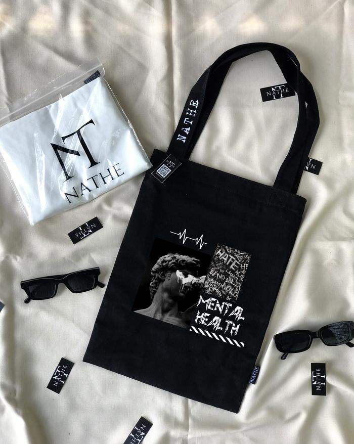 Totebag Mental Health tote bag terbaru totebag aesthetic pria tote bag distro bandung totebag pria t