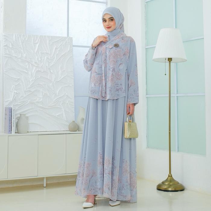 GAMIS HIJAB HANBOK OOTD FASHION CANTIK DAN KEKINIAN Muslim Kondangan Outer Panjang Ceruti Digital