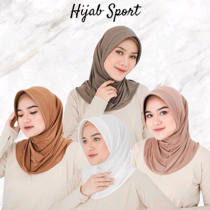 hijab bergo sport pet tebal jilbab Bergo Sport / Hijab sport Instant / jilbab Sporty instan Olah Rag