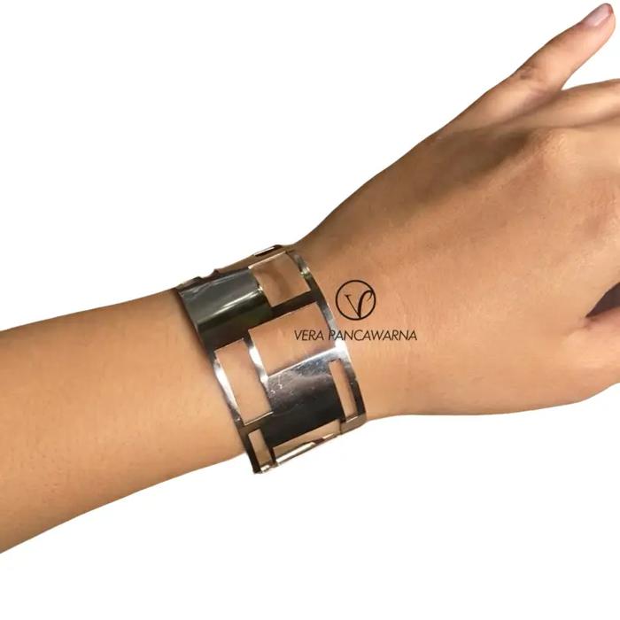 Gelang VP Monel Asli Grid Bangle Unisex Limited Edition- Aksesoris Pereda Demam - Monel Asli Anti Ka