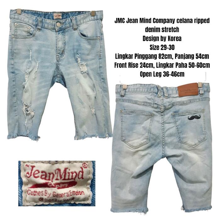 JMC Jean Mind Company celana ripped denim stretch