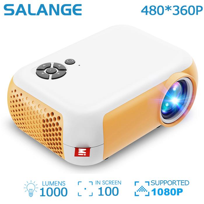 2022 Mini A10 LED Projector 1000 Lumens Beamer Support 1080P Portable
