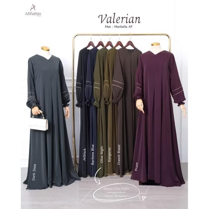 VALERIAN SERIES SET GAMIS BY AFIFATHIN | GAMIS VALERIAN LENGAN KARET AFIFATHIN | GAMIS SYAR'I TERBAR
