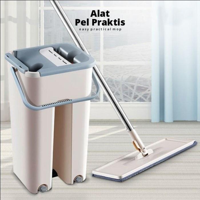 Alat Pel Lantai SET Praktis Pengepel Otomatis 360 Derajat