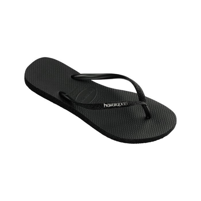 (Promo) Havaianas 0090 Slim Sparkle Metallic - Black - Sandal Wanita