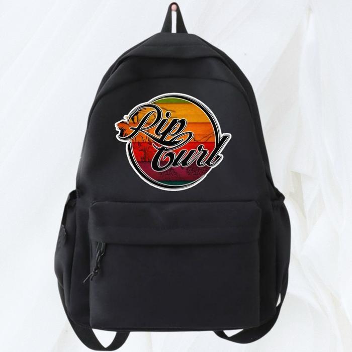 Tas Ransel Backpack Hitam Rip Curl Distro Kanvas Cordura D300 100% Premium / Tas Punggung Sekolah Ke