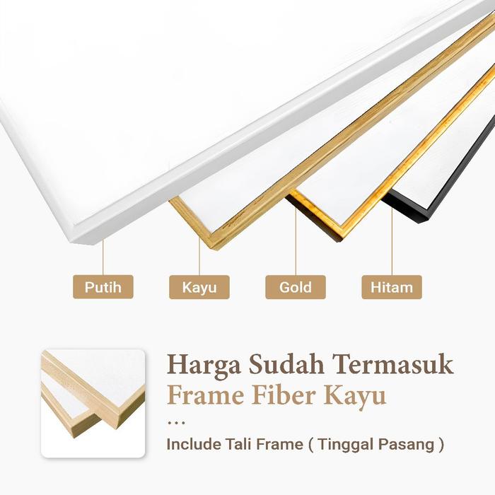 DVLIVING HIASAN DINDING KABAH 120X60CM PREMIUM KAIN KANVAS MINIMALIS LUKISAN RUANG TAMU KABAH MAKKAH