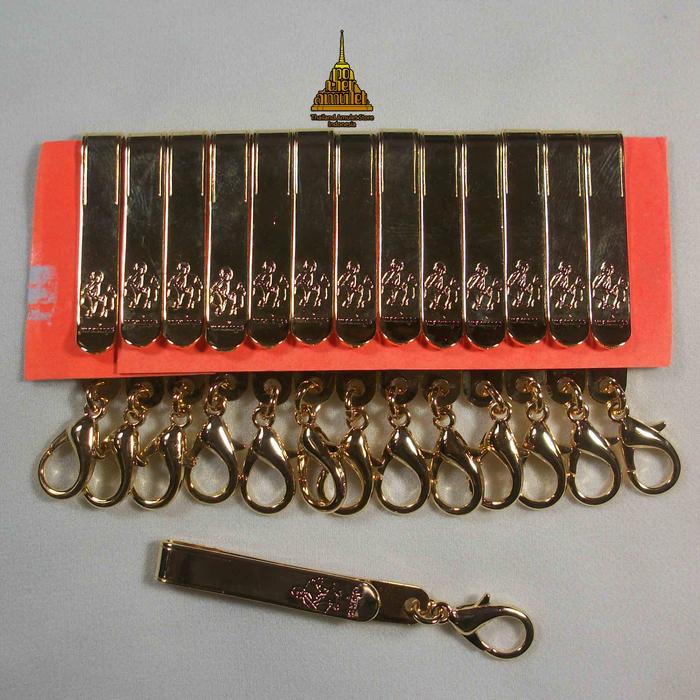 KLIP GANTUNGAN AMULET UNTUK DI SAKU BAHAN LAPIS EMAS STAINLESS STELL MADE IN THAILAND 100%