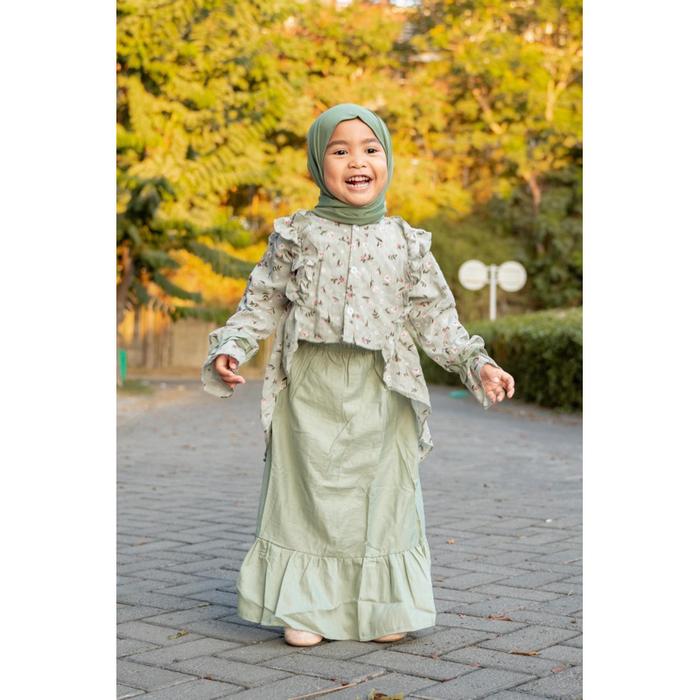 LITTLE SHAHIA - SETELAN MUSLIM ANAK PEREMPUAN ROK 1-4 TAHUN
