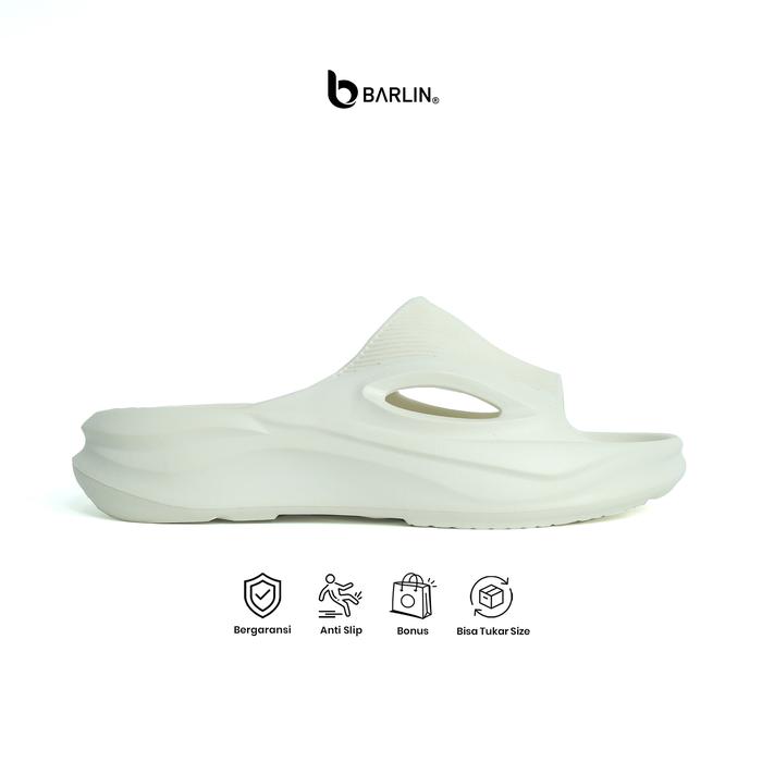 Barlin Mova Ivory - Sandal Recovery Nyaman Ringan Sol Phylon Support Pemulihan Anti Slip Empuk