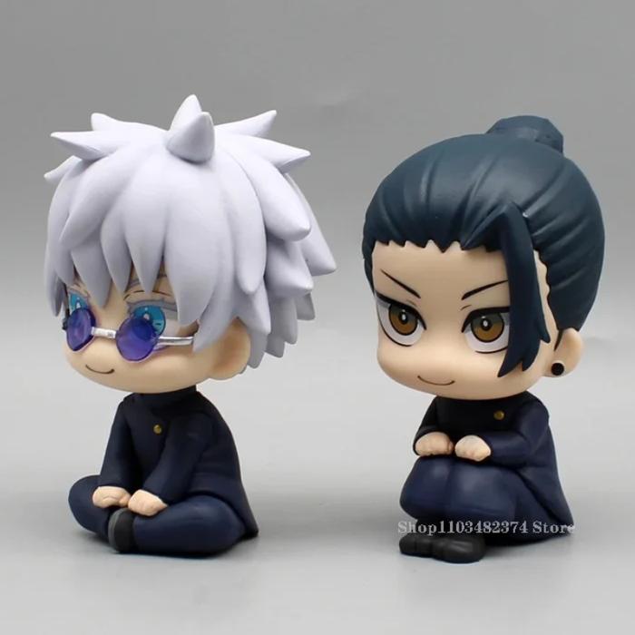 Anime Kawaii Fushiguro Lookup Ryomen Sukuna Toy Gojo Jujutsu Kaisen Mini Figures Geto Suguru Sitting