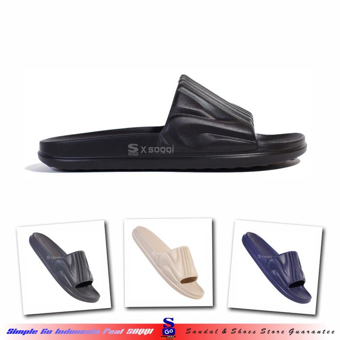 Barnett Zara Sandal Slop Karet Pria Dewasa Original Garansi 2x Lipat Material Full Karet Lentur Size