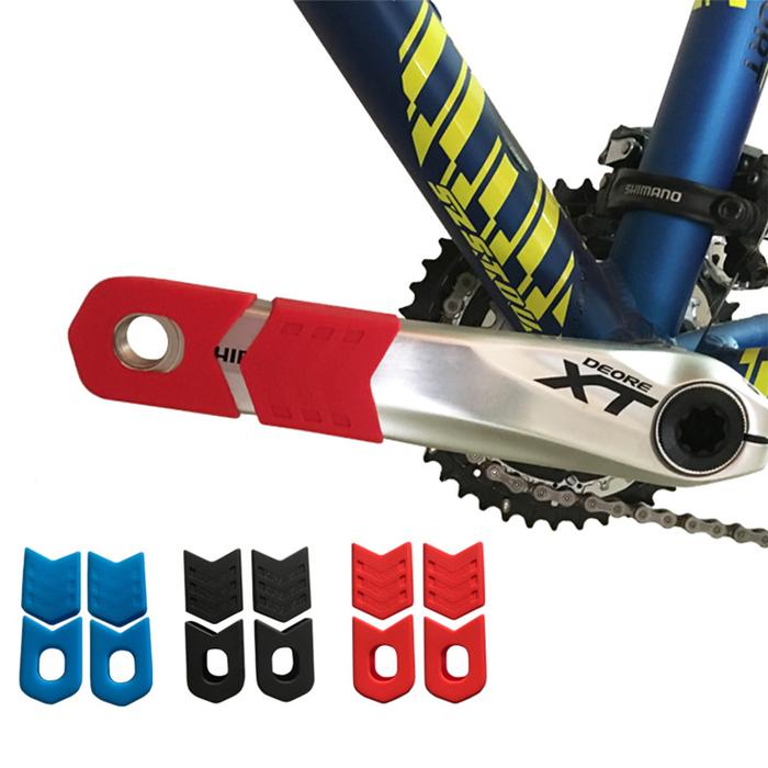 4Pcs Mountain Bike Bicycle Crank Cover Silicone Arm Sleeve MTB