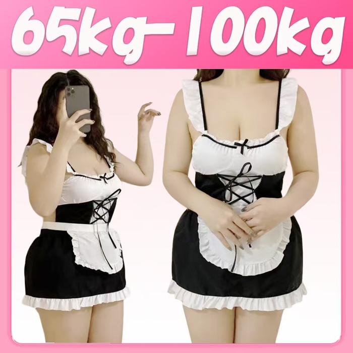 Kostum Cosplay Maid Lingerie Jumbo Wanita French Maid