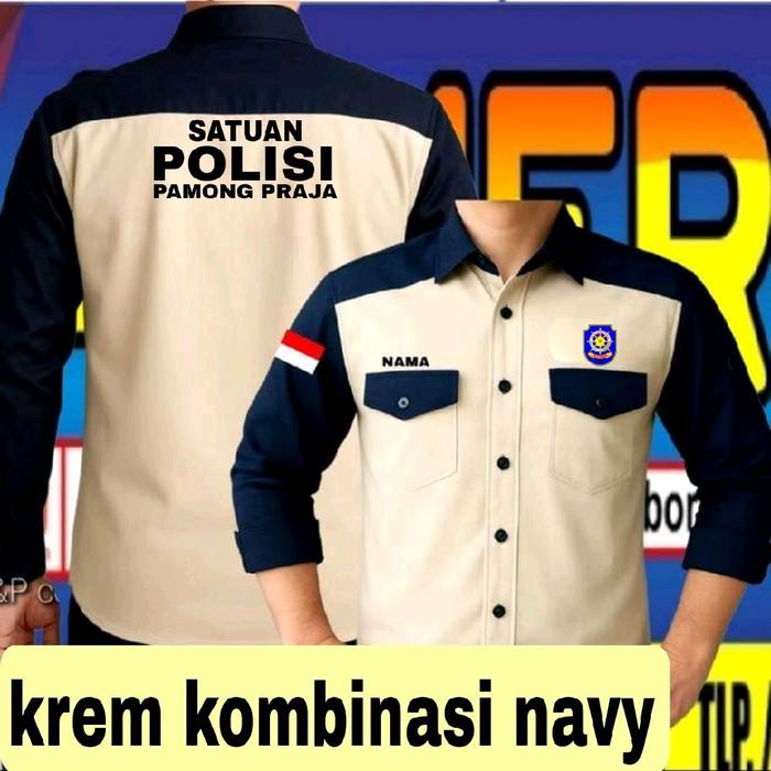 terbaru krem kombns Kemeja satpol PP baju satpol PP seragam satpol PP Pdh satpol PP kemeja pol PP ba
