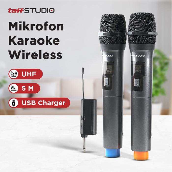 Cahaya Bundaran | Mic Karaoke Wireless UHF Mikrofon | Mic Wireless UHF Mikrofon Stereo | Mic 2 Karao