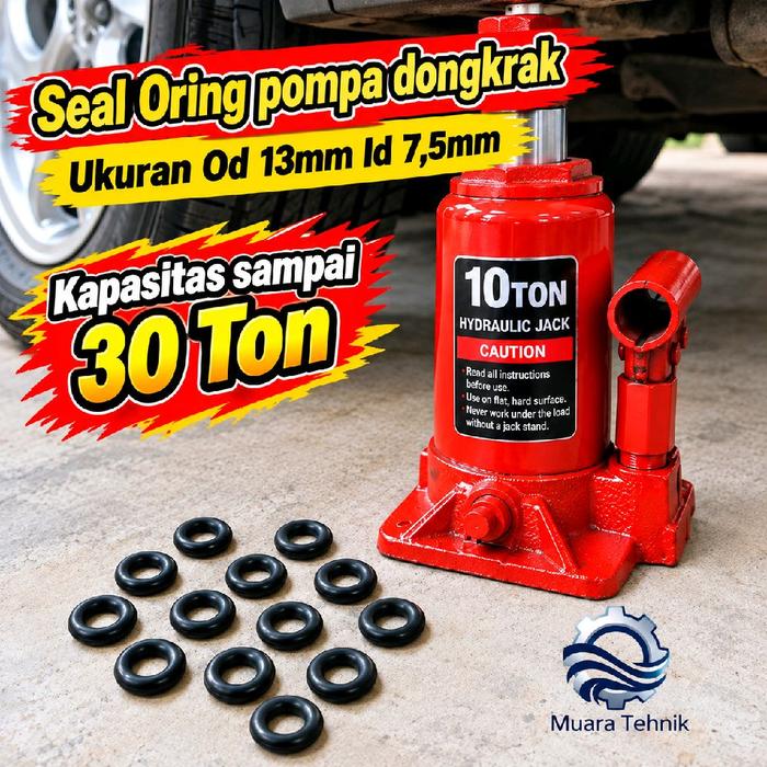 Harga promo,Seal Oring Pompa Dongkrak mobil model tabung/botol,kapasias 10-30 Ton, Ukuran Od 13mm Id