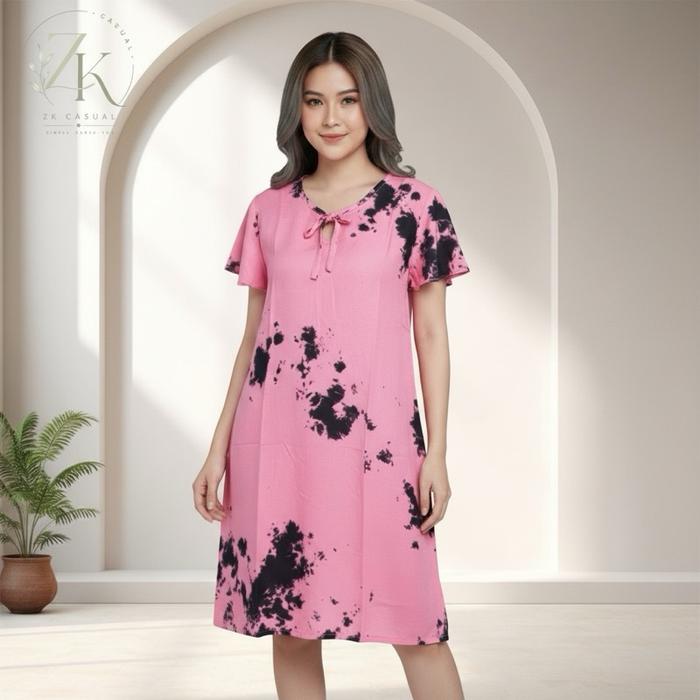 Dress Vina Rayon Tie Dye / Home Dress Vina / Daster Vina Rayon Tie Dye Bali / Daster Tie Dye Bali